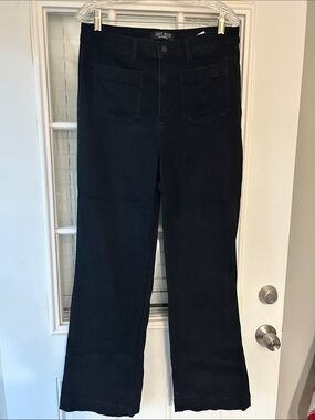 Judy Blue Black Wide-Leg High Rise Patch Pocket Jeans